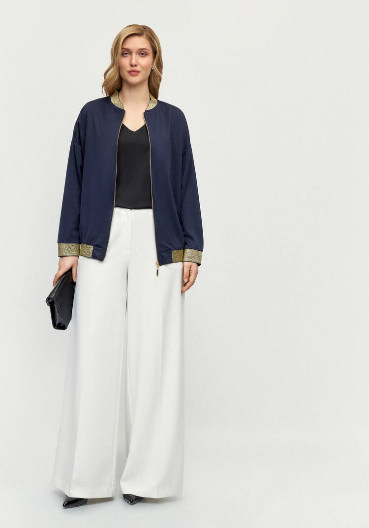 Бомбер трикотажный с ажурной спинкой шир.  750, рис. 18