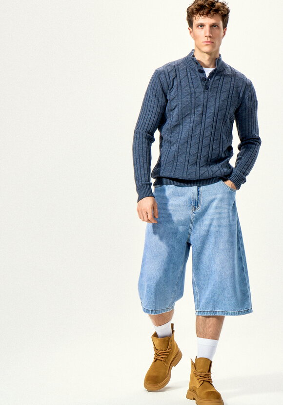 Джемпер с воротом-стойкой и планкой шир.  580, рис. 16