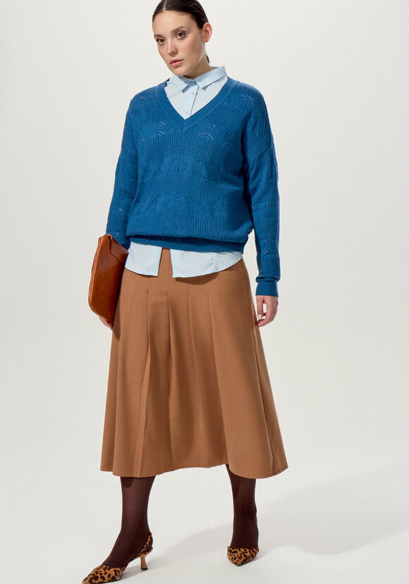 Джемпер с V-образным вырезом ажурный шир.  580, рис. 2