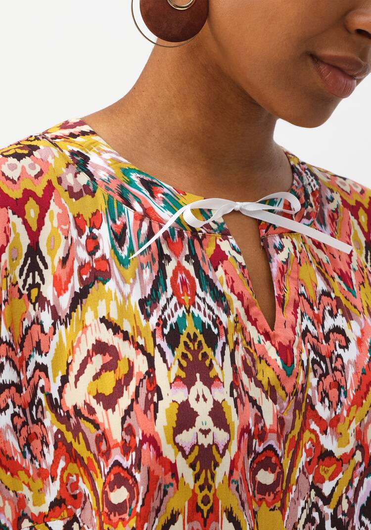 Платье с ярусами и комбинированным принтом шир.  750, рис. 37