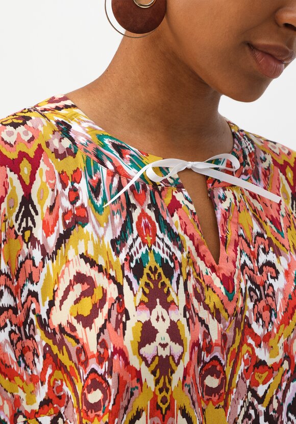 Платье с ярусами и комбинированным принтом шир.  580, рис. 37