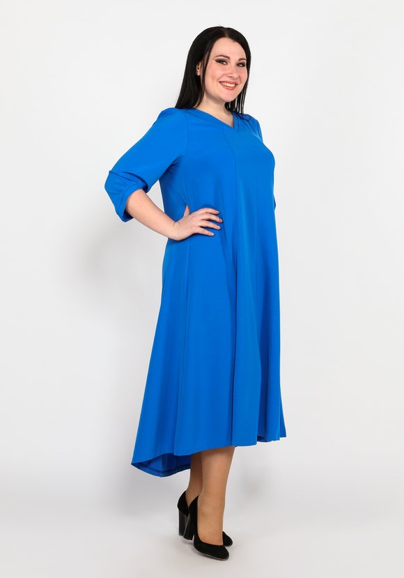 Платье свободного кроя с V-образным вырезом шир.  580, рис. 4