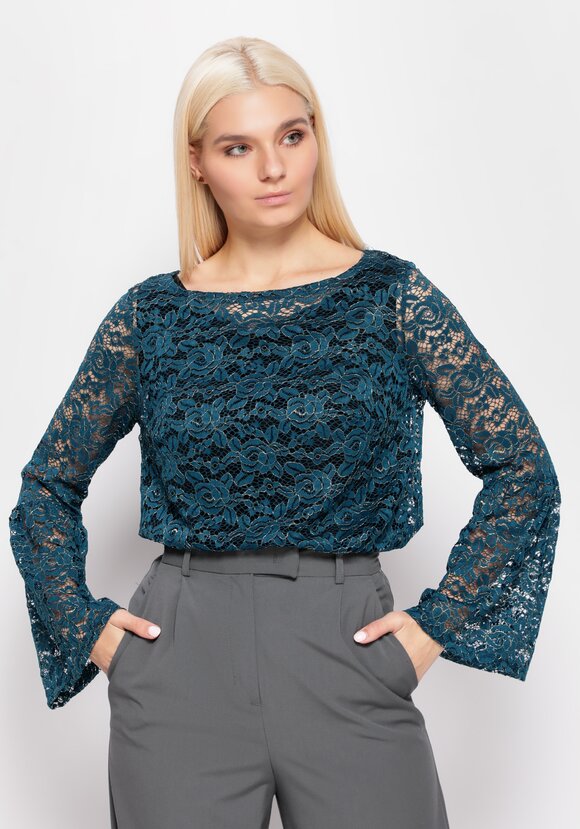 Блуза из гипюра с майкой шир.  580, рис. 15