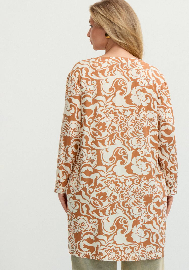 Блуза удлинённая с карманами шир.  750, рис. 3