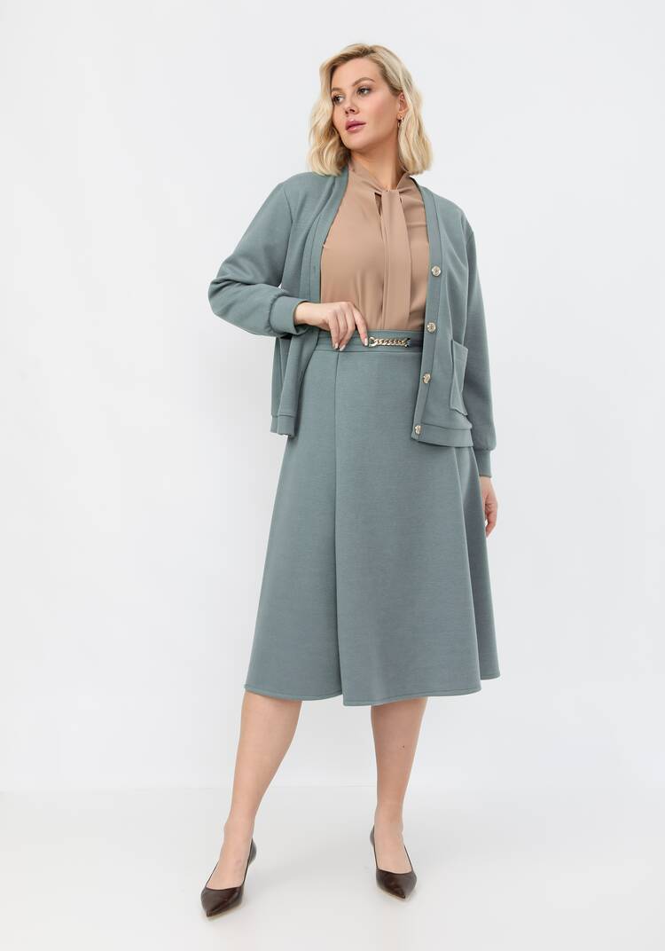 Юбка А-силуэта с защипами шир.  750, рис. 6