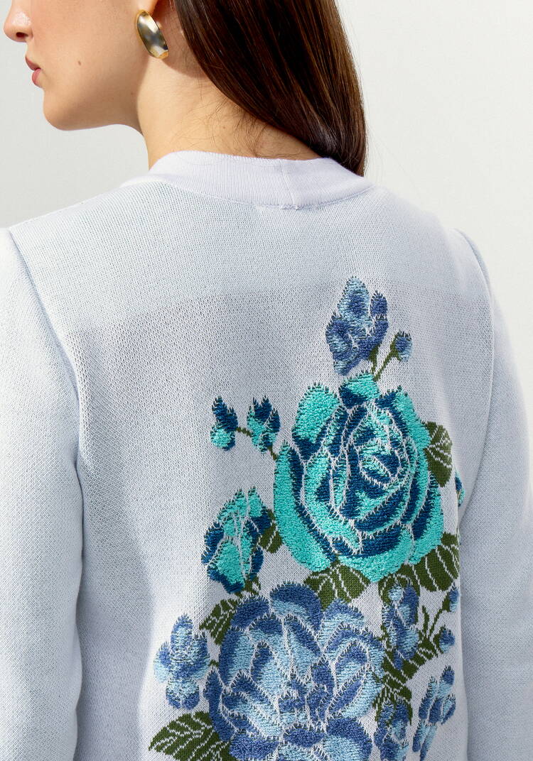 Кардиган с 3D рисунком на спинке шир.  750, рис. 14