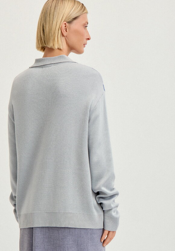 Джемпер с воротом-поло и ромбовидным узором шир.  580, рис. 18