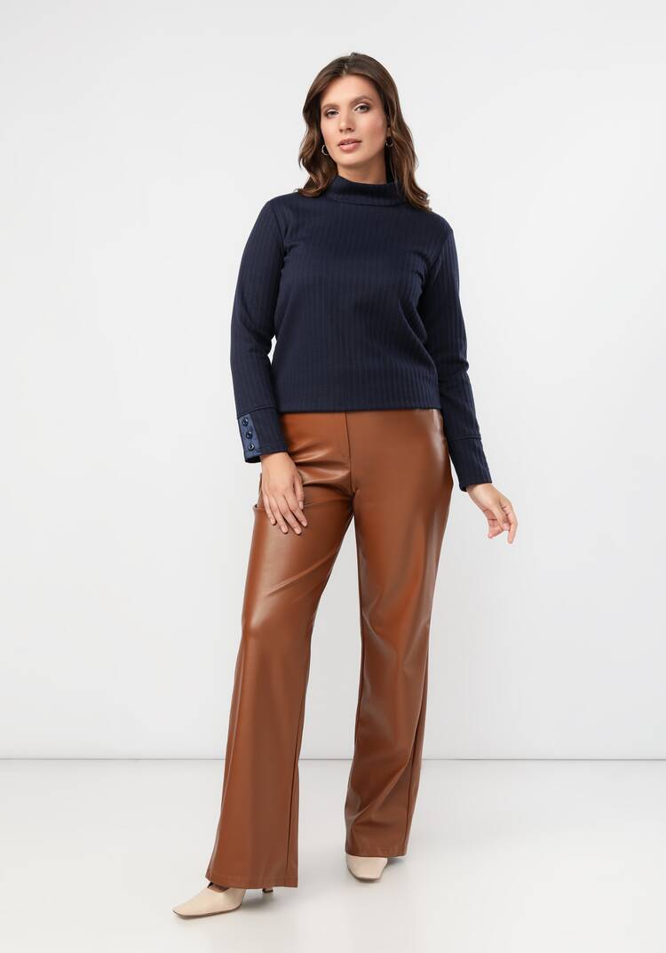 Водолазка с декором на рукавах шир.  750, рис. 26