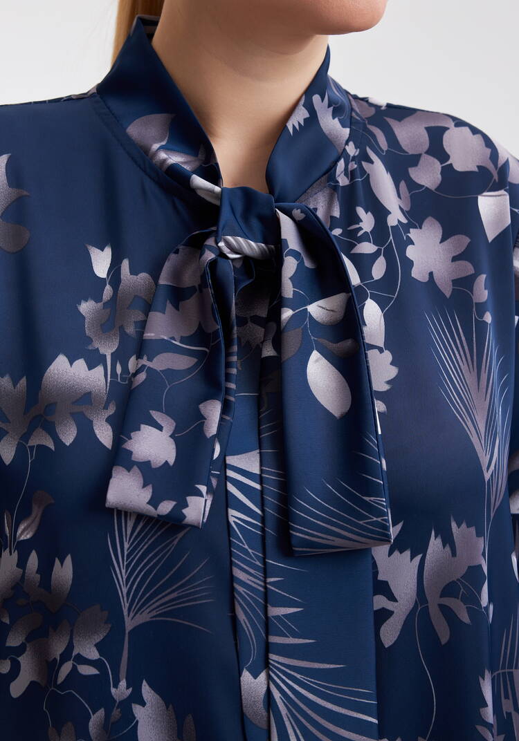 Туника с бантом и цветочным принтом шир.  750, рис. 11