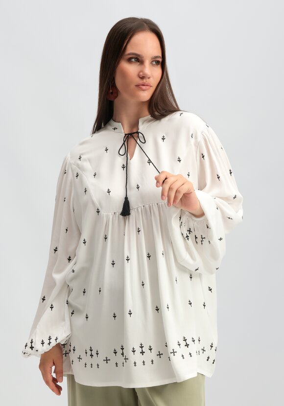 Блуза в стиле бохо шир.  580, рис. 1