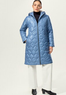 Куртка прямого кроя с капюшоном на молнии