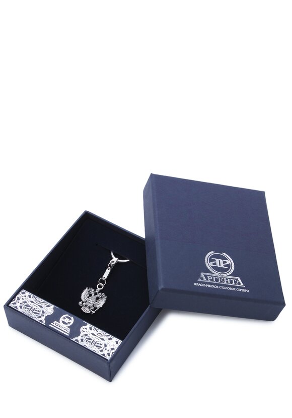 Серебряный брелок для ключей шир.  580, рис. 4