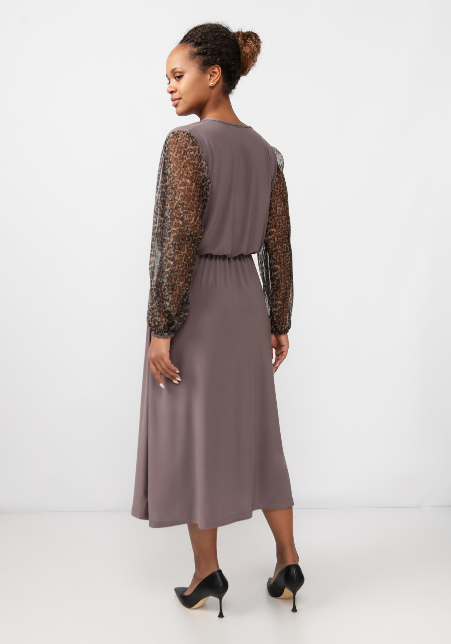 Платье "Чудесный день" ZORY, размер 48-50, цвет коричневый - фото 3