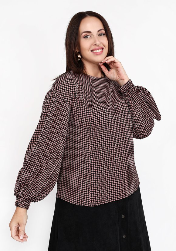 Блуза с принтом и молнией сзади шир.  580, рис. 2