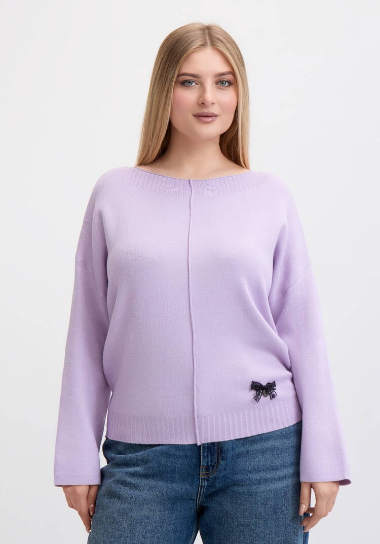 Джемпер с округлым вырезом горловины шир.  750, рис. 10