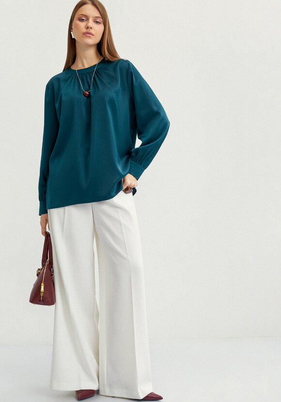 Блуза с воротником  стойка шир.  580, рис. 2