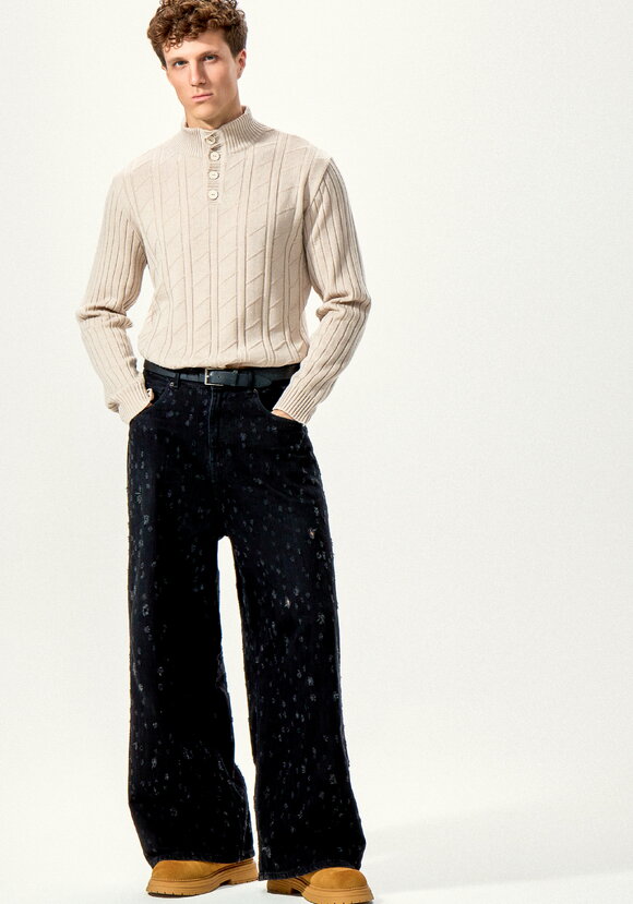 Джемпер с воротом-стойкой и планкой шир.  580, рис. 8