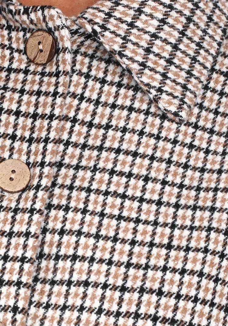 Блуза в клетку с накладным карманом шир.  750, рис. 4