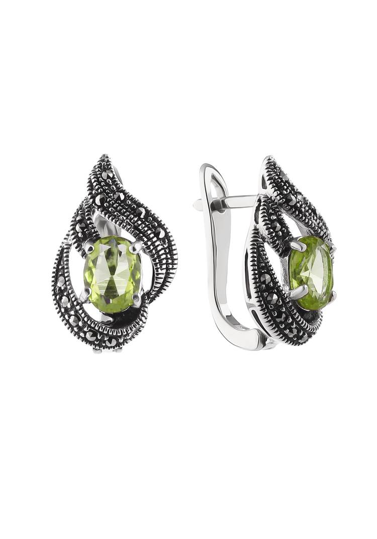 Серебряные серьги  Лаура шир.  750, рис. 2