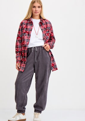 Брюки замшевые на резинке