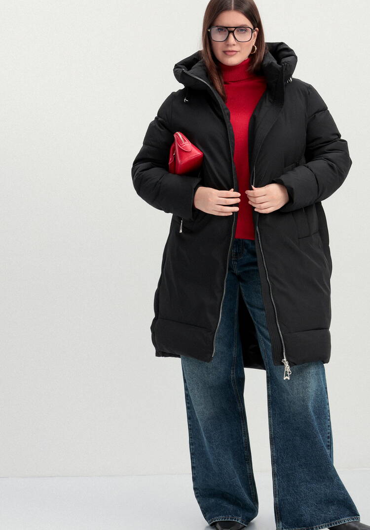 Пуховик с боковыми карманами на молнии шир.  750, рис. 10