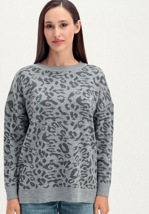 Джемпер с леопардовым принтом шир.  580, рис. 19