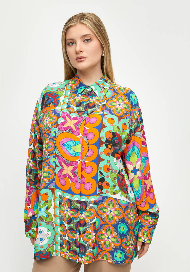 Блуза Магия красок шир.  750, рис. 4