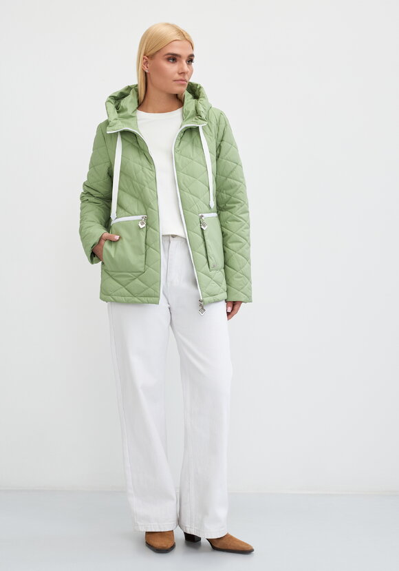 Куртка с контрастной молнией Вероника шир.  580, рис. 22