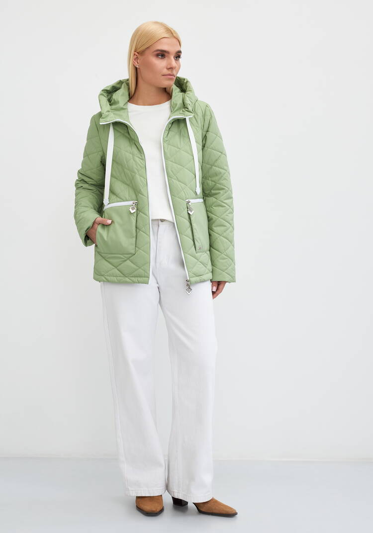 Куртка с контрастной молнией Вероника шир.  750, рис. 22