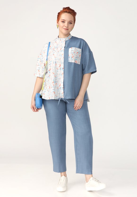 Блуза Весеннее настроение шир.  580, рис. 8