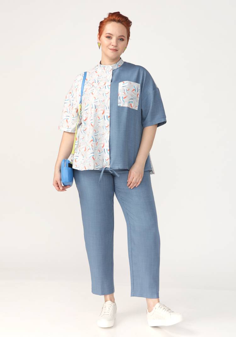 Блуза Весеннее настроение шир.  750, рис. 8