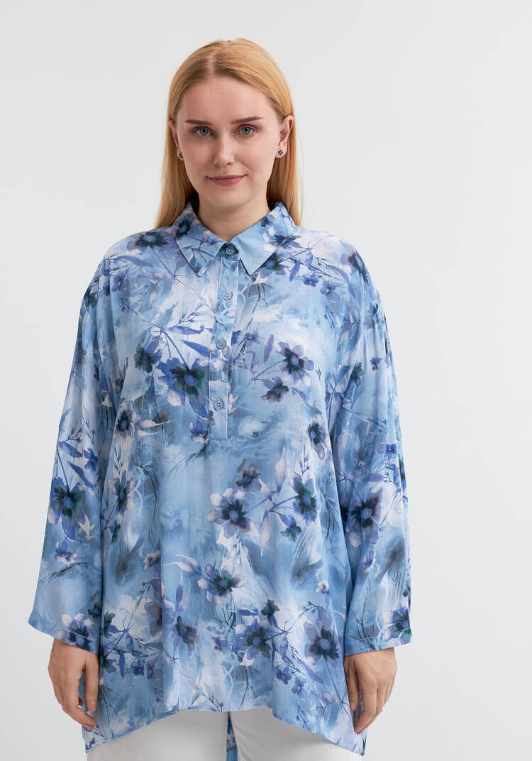 Блуза Цветочная радость шир.  750, рис. 11