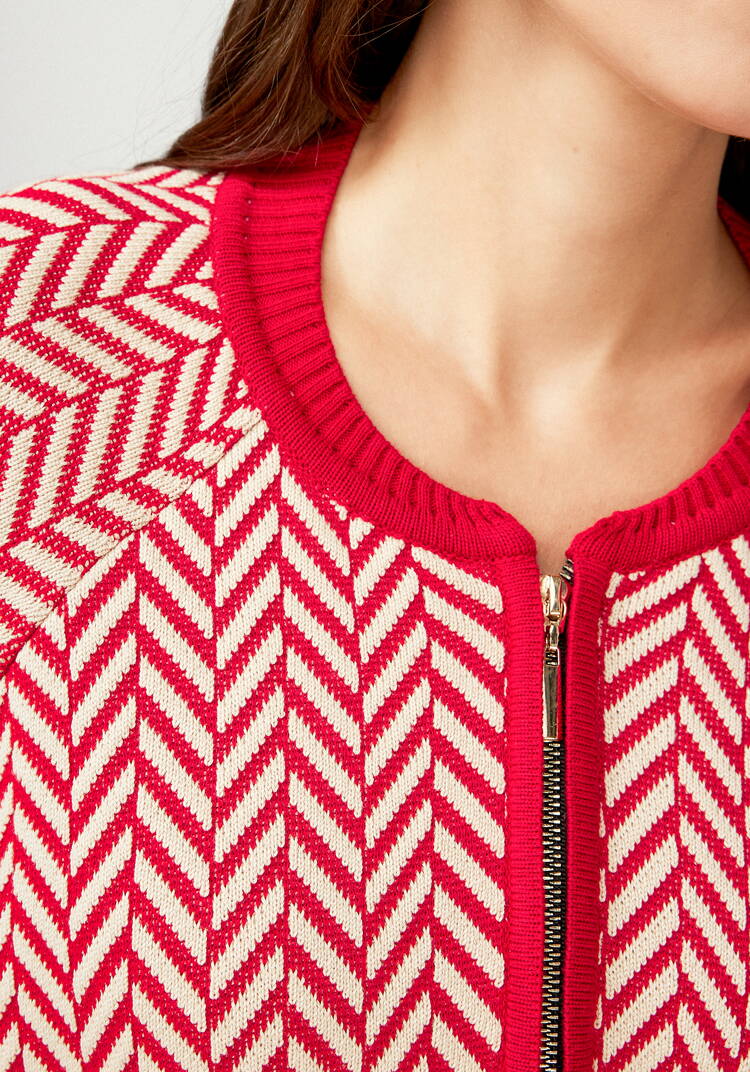 Бомбер женский на молнии с широкими манжетами шир.  750, рис. 27