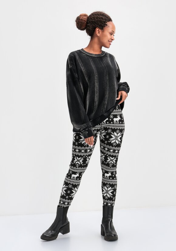 Леггинсы с начесом и зимним орнаментом шир.  580, рис. 6