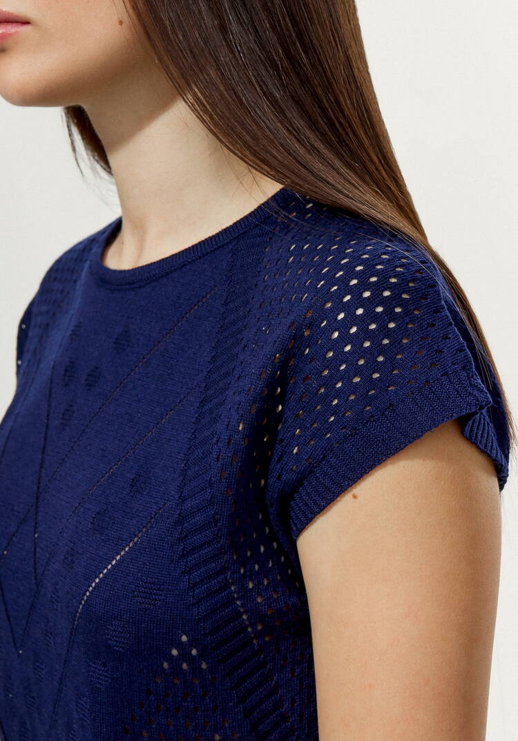 Футболка ажурная с графичным рисунком шир.  750, рис. 26