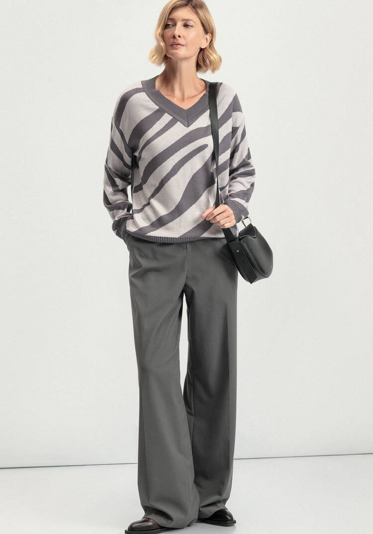 Джемпер с принтом зебра шир.  750, рис. 11