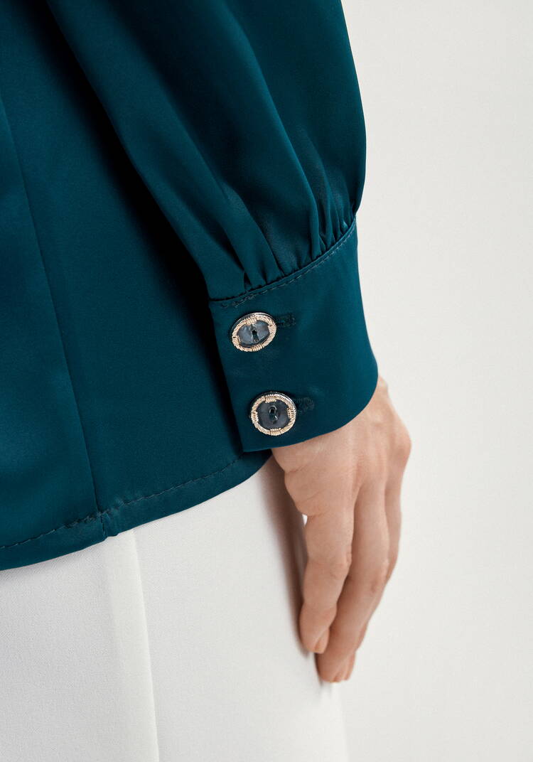 Блуза с воротником  стойка шир.  750, рис. 6