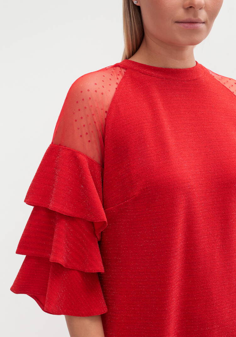 Платье с рукавом волан шир.  750, рис. 10