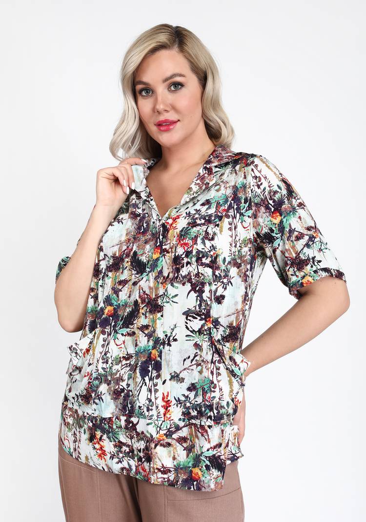 Блуза с фигурным низом шир.  750, рис. 5