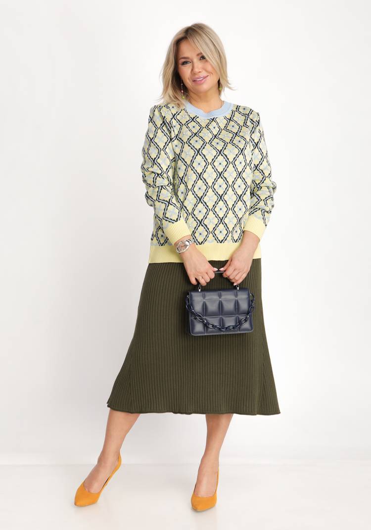 Джемпер с рисунком и декором в виде бусин шир.  750, рис. 3