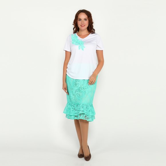 Юбка на резинке кружевная шир.  580, рис. 3