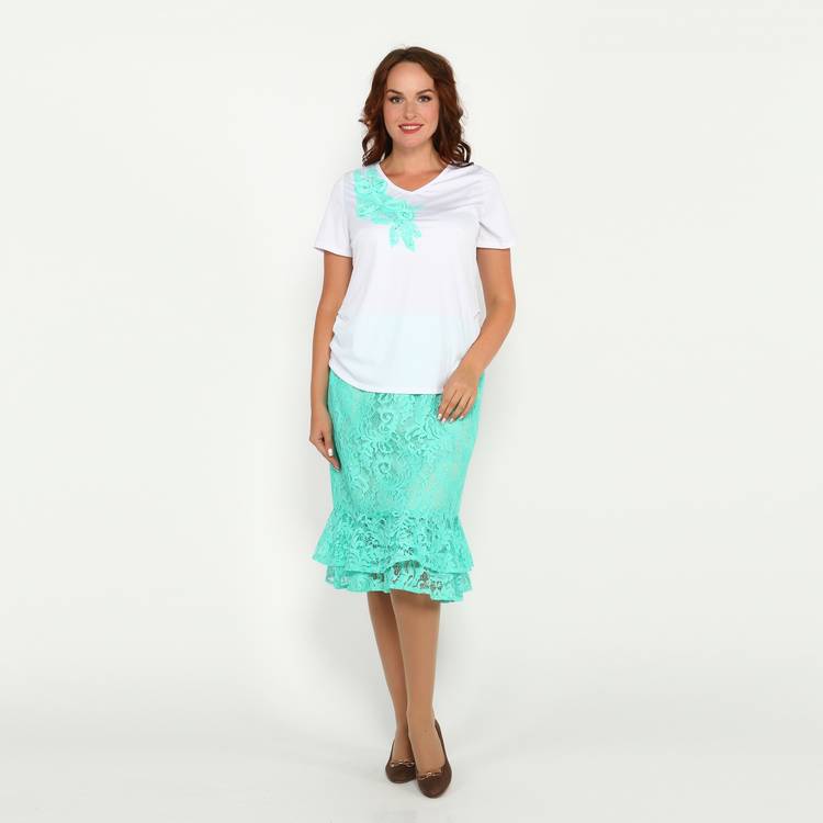 Юбка на резинке кружевная шир.  750, рис. 3