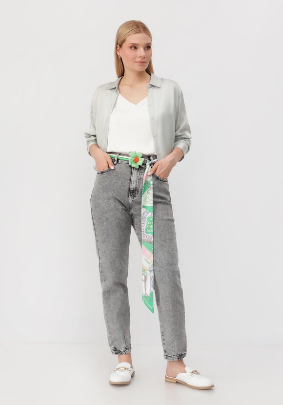 Джинсы с поясом шир.  580, рис. 2