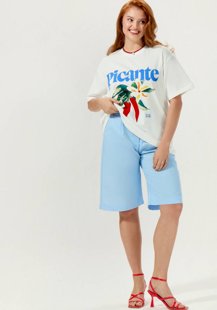 Шорты изо льна свободного кроя шир.  750, рис. 7