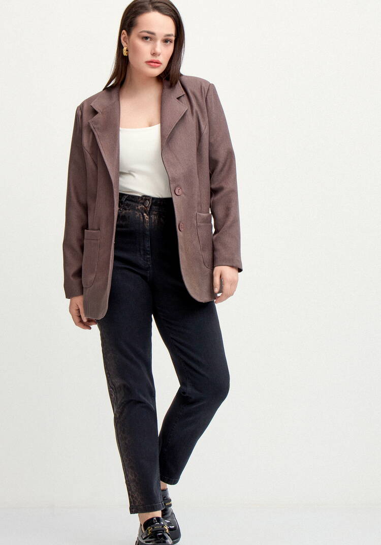 Джинсы с леопардовым напылением шир.  750, рис. 14