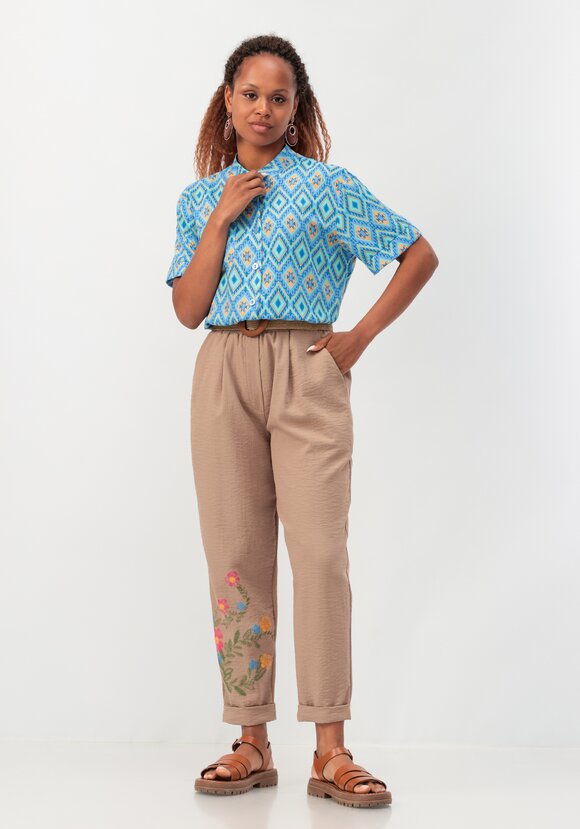 Брюки-бананы с принтом шир.  580, рис. 23