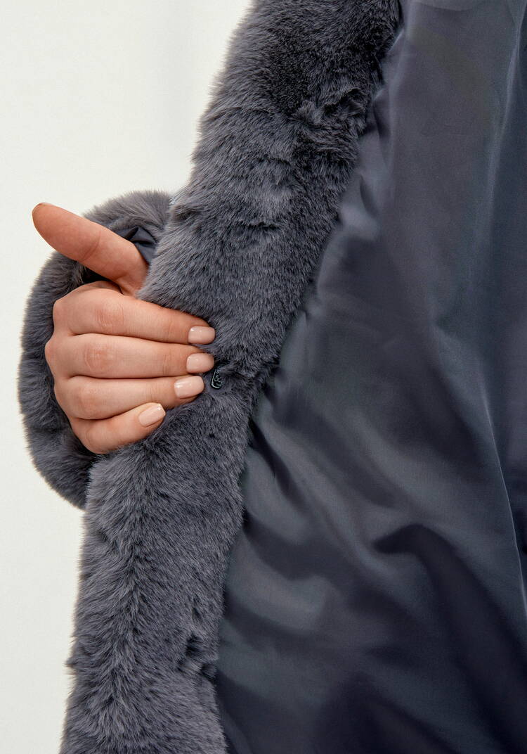 Шуба из эко меха Мишель шир.  750, рис. 16