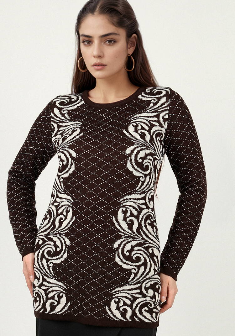 Туника с принтом Узоры шир.  750, рис. 6