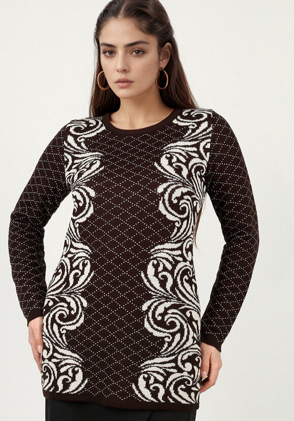 Туника с принтом Узоры шир.  580, рис. 6