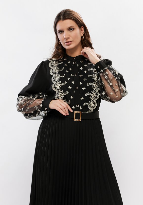 Платье с ажурным кружевом шир.  580, рис. 27